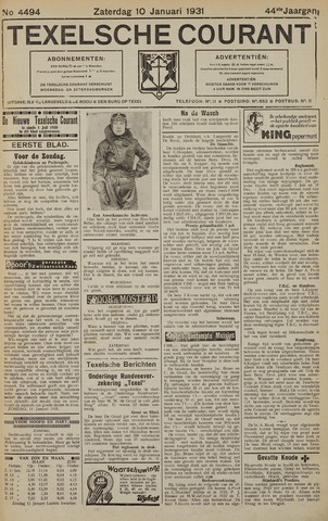 Texelsche Courant 1931-01-10