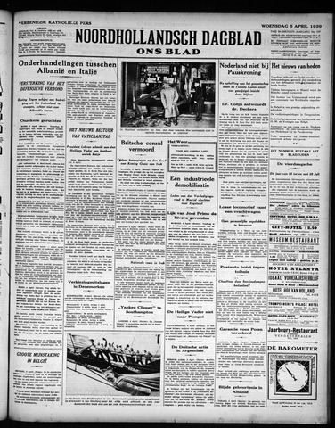 Noord-Hollandsch Dagblad : ons blad 1939-04-05