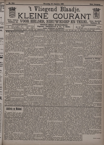 Vliegend blaadje : nieuws- en advertentiebode voor Den Helder 1893-08-23