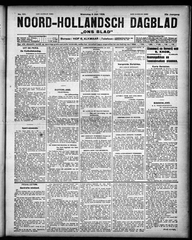 Noord-Hollandsch Dagblad : ons blad 1928-06-06