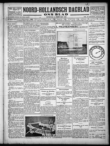 Noord-Hollandsch Dagblad : ons blad 1930-02-11