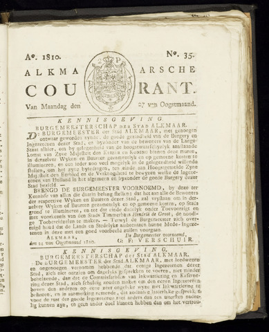 Alkmaarsche Courant 1810-08-27