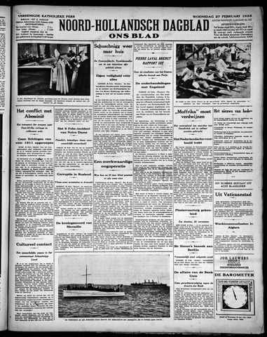 Noord-Hollandsch Dagblad : ons blad 1935-02-27
