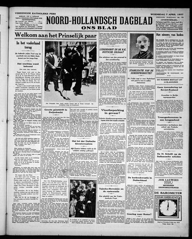 Noord-Hollandsch Dagblad : ons blad 1937-04-07