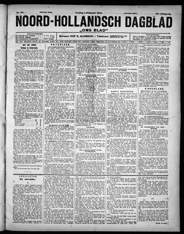 Noord-Hollandsch Dagblad : ons blad 1924-02-01