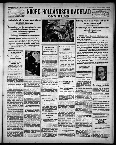 Noord-Hollandsch Dagblad : ons blad 1936-03-25