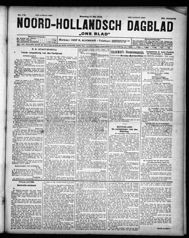 Noord-Hollandsch Dagblad : ons blad 1928-05-21
