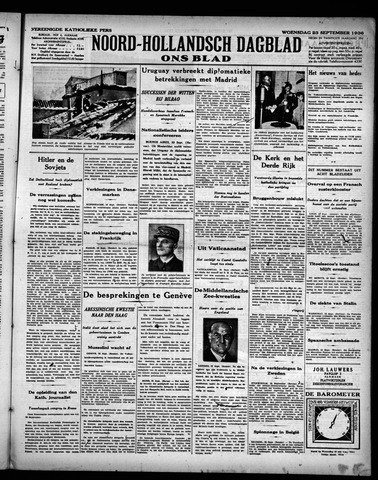 Noord-Hollandsch Dagblad : ons blad 1936-09-23