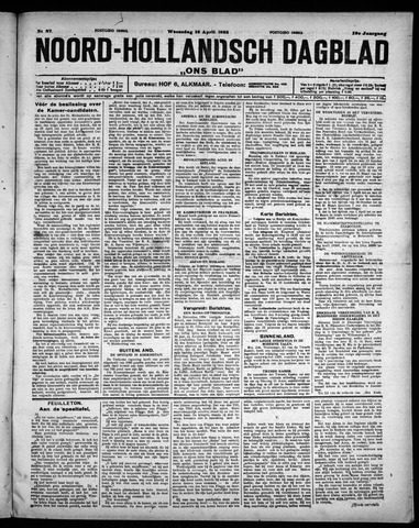 Noord-Hollandsch Dagblad : ons blad 1925-04-15