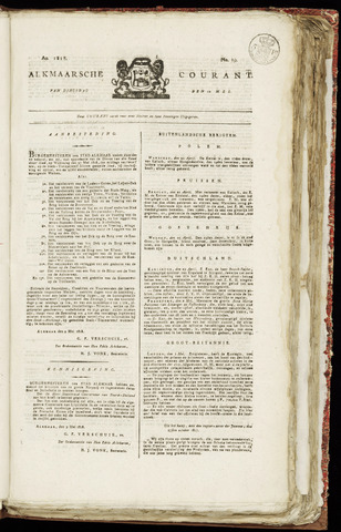 Alkmaarsche Courant 1818-05-12