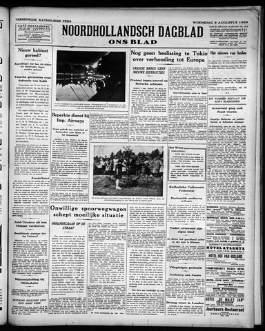 Noord-Hollandsch Dagblad : ons blad 1939-08-09
