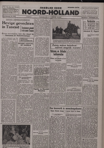 Dagblad Noord-Holland, Schager editie 1942-12-07