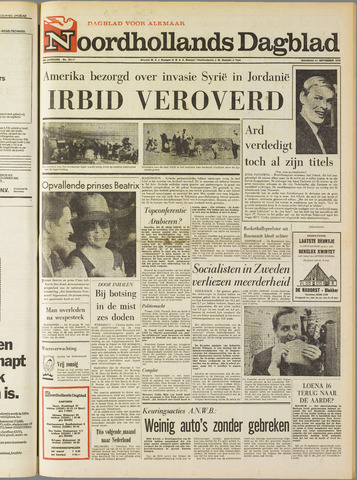 Noordhollands Dagblad : dagblad voor Alkmaar en omgeving 1970-09-21