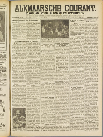 Alkmaarsche Courant 1942-04-16