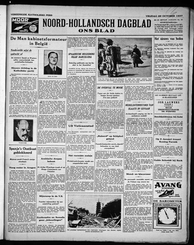 Noord-Hollandsch Dagblad : ons blad 1937-10-29