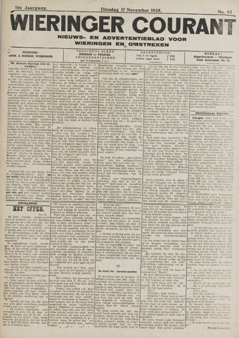 Wieringer courant 1925-11-17