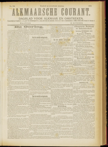 Alkmaarsche Courant 1915-10-18