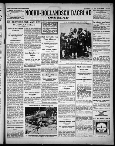 Noord-Hollandsch Dagblad : ons blad 1934-10-20