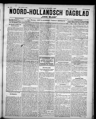 Noord-Hollandsch Dagblad : ons blad 1927-12-10