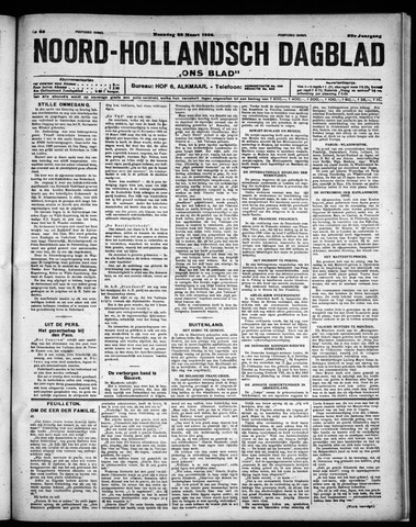 Noord-Hollandsch Dagblad : ons blad 1926-03-22