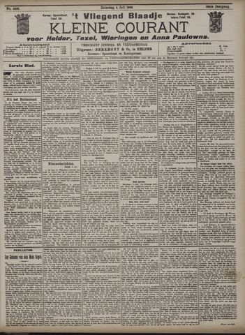 Vliegend blaadje : nieuws- en advertentiebode voor Den Helder 1908-07-04