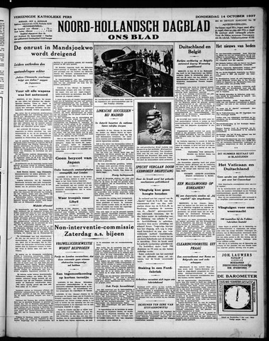 Noord-Hollandsch Dagblad : ons blad 1937-10-14