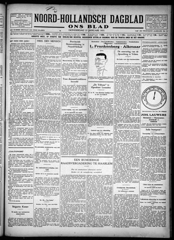 Noord-Hollandsch Dagblad : ons blad 1931-01-15