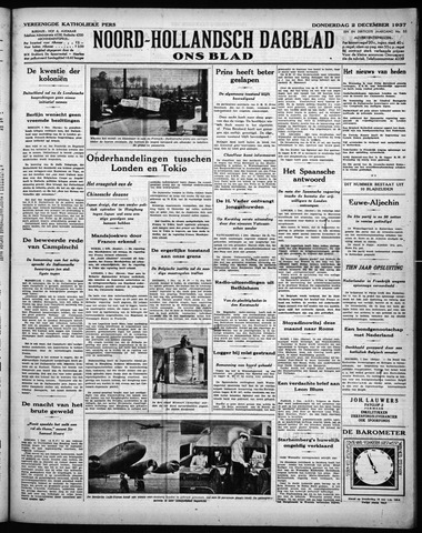 Noord-Hollandsch Dagblad : ons blad 1937-12-02