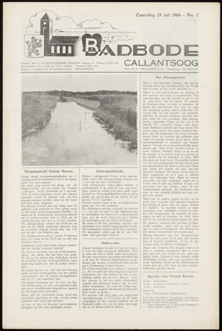 Badbode voor Callantsoog 1964-07-25