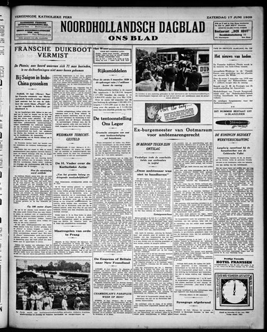 Noord-Hollandsch Dagblad : ons blad 1939-06-17