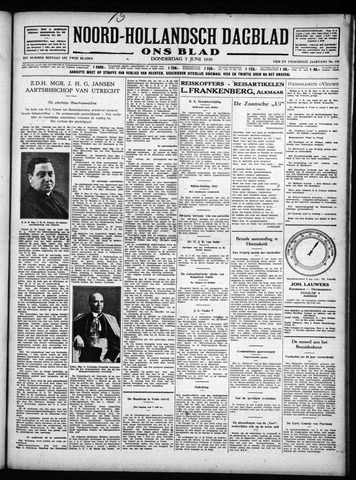 Noord-Hollandsch Dagblad : ons blad 1930-06-05