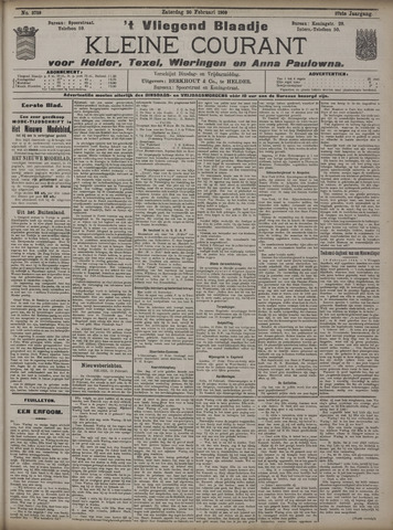 Vliegend blaadje : nieuws- en advertentiebode voor Den Helder 1909-02-20