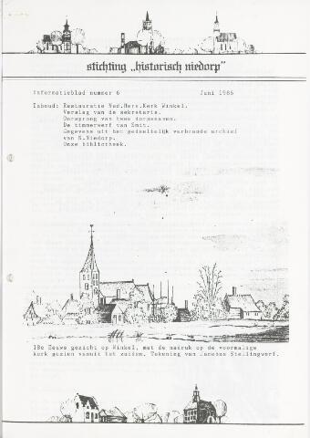 Informatieblad stichting Historisch Niedorp 1986-06-01