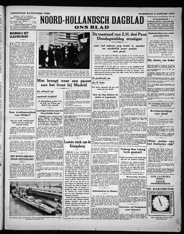 Noord-Hollandsch Dagblad : ons blad 1937-01-06