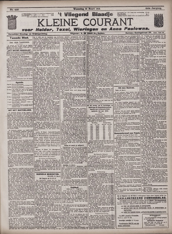 Vliegend blaadje : nieuws- en advertentiebode voor Den Helder 1913-03-26