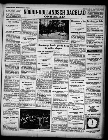 Noord-Hollandsch Dagblad : ons blad 1938-01-18