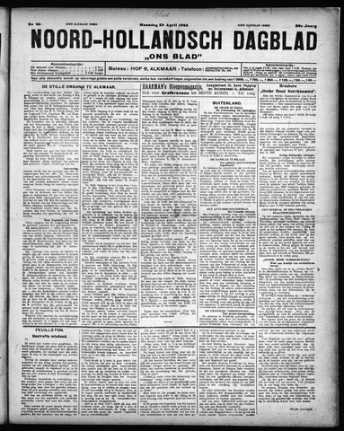 Noord-Hollandsch Dagblad : ons blad 1928-04-23