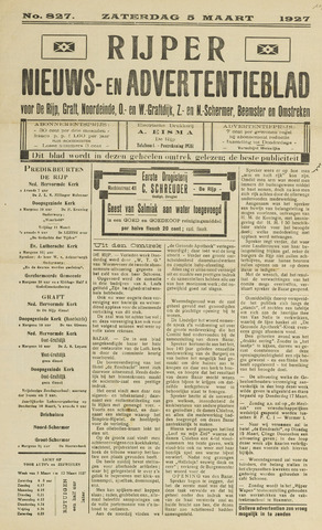 Rijper Nieuws- en Advertentieblad 1927-03-05