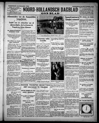 Noord-Hollandsch Dagblad : ons blad 1936-09-24