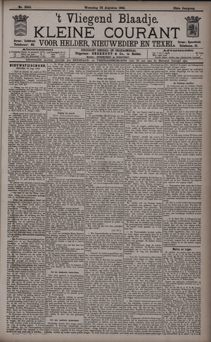 Vliegend blaadje : nieuws- en advertentiebode voor Den Helder 1894-08-22