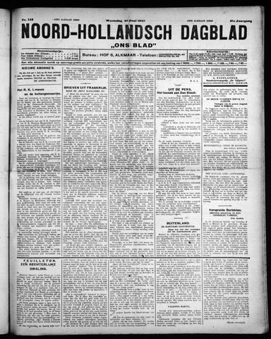 Noord-Hollandsch Dagblad : ons blad 1927-06-22