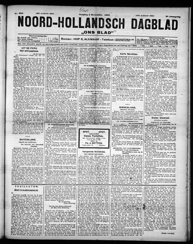 Noord-Hollandsch Dagblad : ons blad 1927-12-02