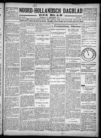 Noord-Hollandsch Dagblad : ons blad 1930-12-30
