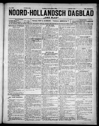 Noord-Hollandsch Dagblad : ons blad 1924-12-05