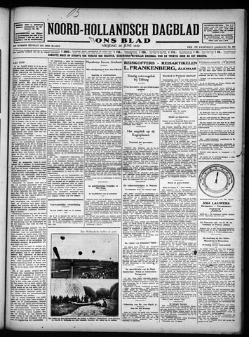Noord-Hollandsch Dagblad : ons blad 1930-06-20
