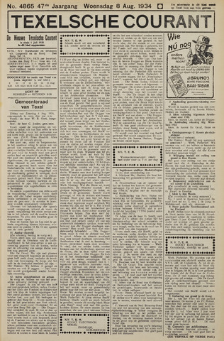 Texelsche Courant 1934-08-08
