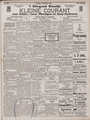 Vliegend blaadje : nieuws- en advertentiebode voor Den Helder 1904-09-10