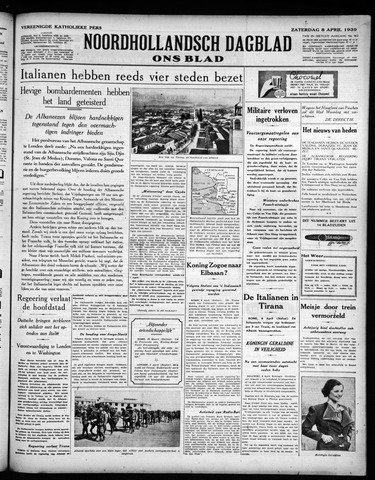 Noord-Hollandsch Dagblad : ons blad 1939-04-08