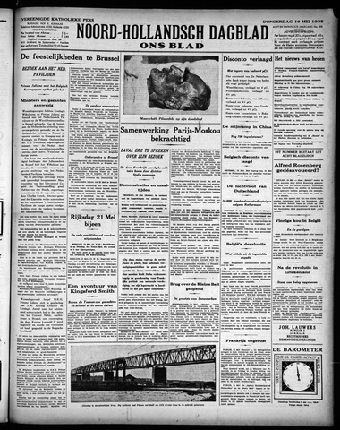 Noord-Hollandsch Dagblad : ons blad 1935-05-16