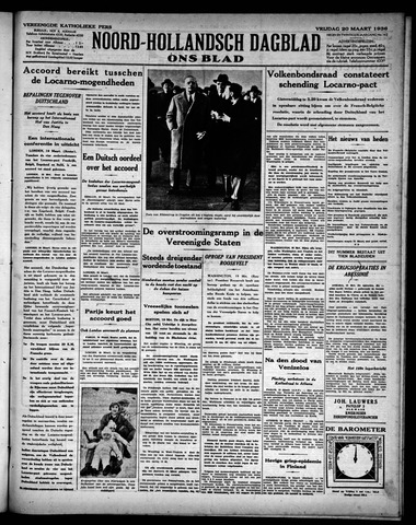 Noord-Hollandsch Dagblad : ons blad 1936-03-20